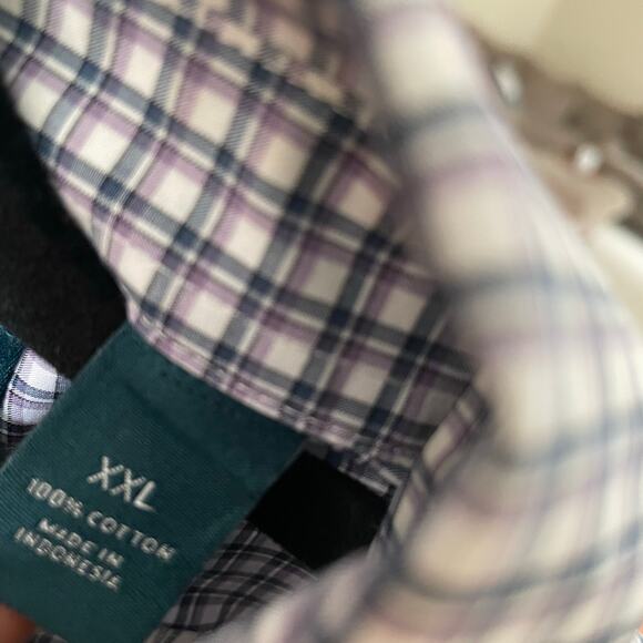 Perry Ellis XXL Non-Iron 100% Cotton Long Sleeve Button Down Shirt - Picture 7 of 10